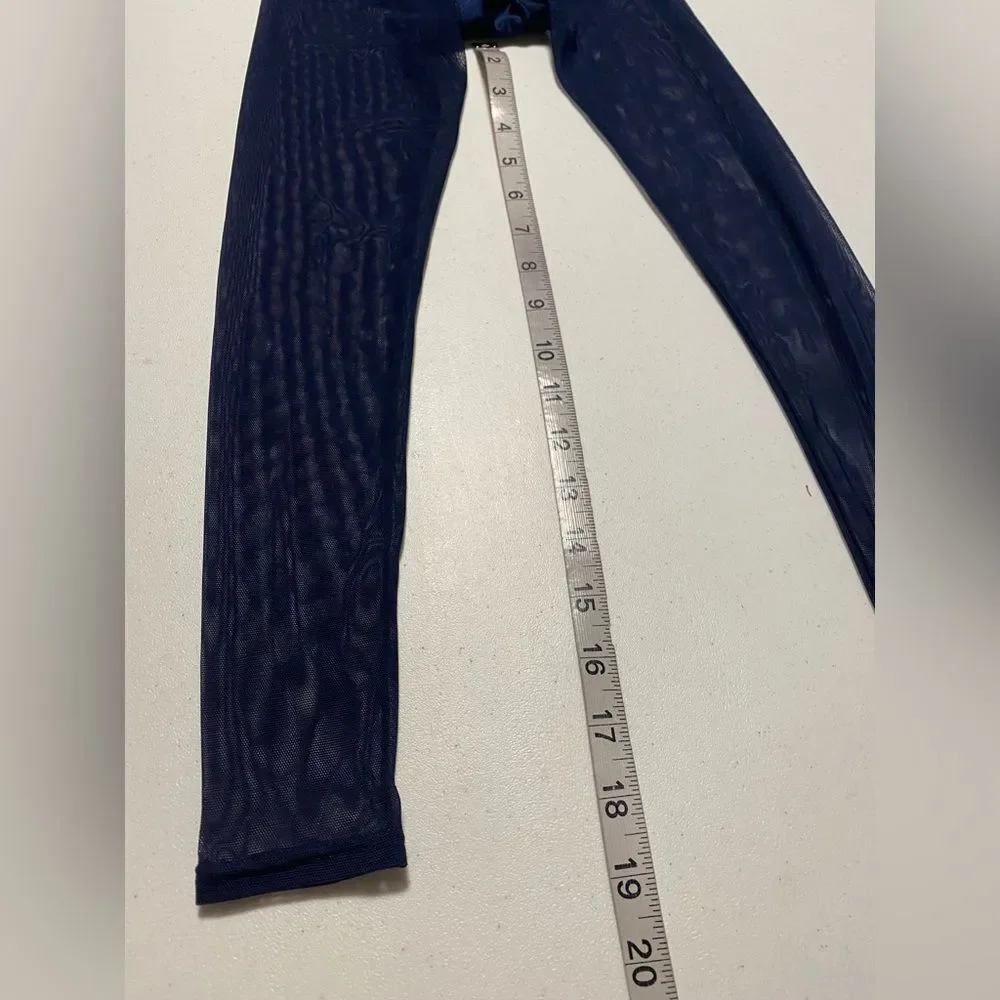 AA dance competition contemporary solo costume blue oasis unitard illusion SC
